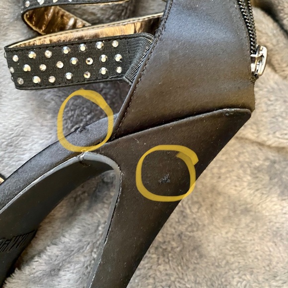 ~Mix No. 6~ Black rhinestone high heels. size: 6 - Picture 7 of 8